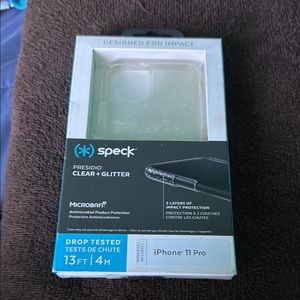 Nwbox Speck Presidio Clear Glitter Case for iPhone 11 Pro - Silver
